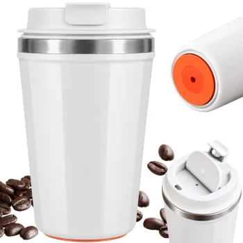 Termokrūze ar piesūcekni pret apgāšanos, 380 ml, balta