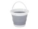 Collapsible Silicone Bucket 5L – Gray-White