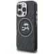 Karl Lagerfeld IML Glitter Karl & Choupette MagSafe Case for iPhone 16 Pro Max, Black