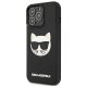Apple iPhone 13 Pro 6.1\" Karl Lagerfeld 3D Rubber Choupette Case Cover (KLHCP13LCH3DBK), Black | Telefona Maciņš...