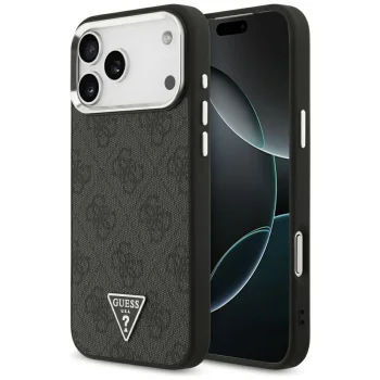 Guess 4G Triangle Logo MagSafe vāciņš iPhone 17 Pro Max – melns | Phone Case Cover