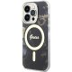 Guess iPhone 14 Pro Max Case Golden Marble MagSafe, Black