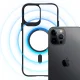 3mk iPhone 12 Pro Max Case Satin Armor MagCase, Clear with Black Frame