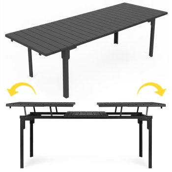 Extendable Outdoor Dining Table 180-240cm for 12 People MultiGarden, Gray