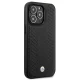 BMW iPhone 14 Pro vāciņš Leather Diamond Pattern, melns