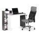 ModernHome CHDK07-DG Computer Desk with 4 Shelves, Grey