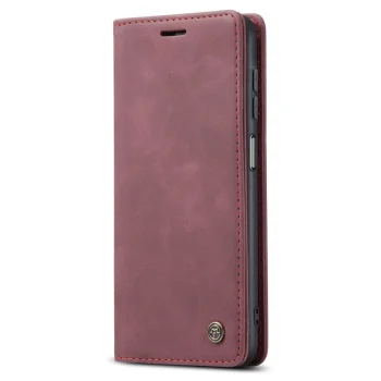 Samsung Galaxy A34 (SM-A346) CASEME Wallet Magnetic Leather Case Cover, Wine Red | Telefona Vāciņš Maciņš Apvalks...