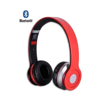 Rebeltec Crystal bezvadu uzliekamās Bluetooth austiņas, sarkanas