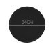 Balance Disc Stability Wobble Cussion Mat Pillow - Black, 34cm
