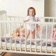 Pītā gultiņas apmale Ricokids, 2 m, rozā un pelēka