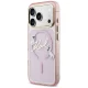 Karl Lagerfeld IML Choupettes Karl Script Logo MagSafe Case for iPhone 17 Pro, Pink