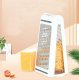 Kitchen Grater with Container, White/Silver
