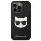 Чехол Karl Lagerfeld Saffiano Choupette Head Patch для iPhone 14 Pro Max Черный