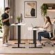 ModernHome elektriski regulējams galds 140x60 cm, balts