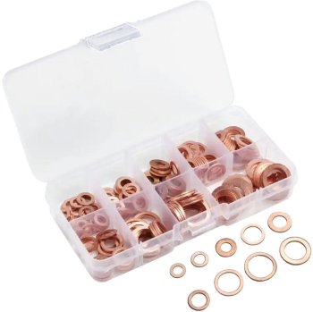 Набор медных уплотнительных шайб 200 шт.