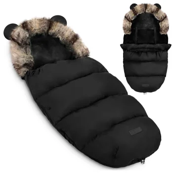 Guļammaiss bērnu ratiņiem, ragaviņām Elmi Ricokids - melns | Sleeping Bag for Stroller