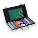 ModernHome Poker & Blackjack Set – 300 Chips, 2 Decks, Dice, Felt Mat, Locking Case