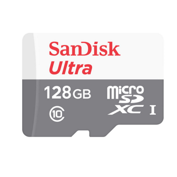 Atmiņas karte MicroSDXC SanDisk 128GB 100MB/s Class 10 UHS-I, balta, pelēka
