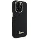 Guess Silicone Script Metal Logo & Frame vāciņš iPhone 16 Pro, melns