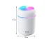Mini gaisa mitrinātājs un aromadifuzors ar USB un RGB apgaismojumu, 300 ml, balts