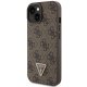 Apple iPhone 15 6.1\" Guess Crossbody 4G Metal Logo Case Cover (GUHCP15SP4TDSCPW), Brown