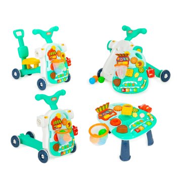 4-in-1 Educational Baby Walker, Ride-On, Scooter & Activity Table