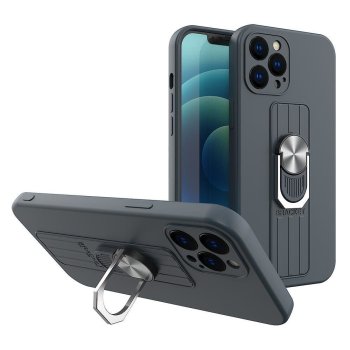 Ring Case silikona vāciņš Samsung Galaxy A33 5G ar gredzenu, zils