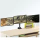 Maclean MC-811 galda stiprinājums 3 monitoriem 17-27\", VESA, 2x USB 3.0, melns