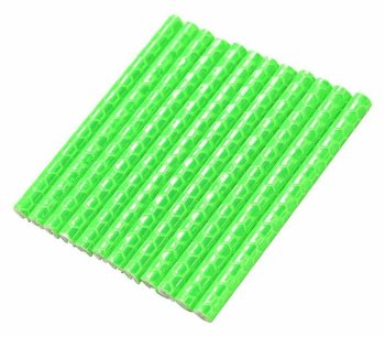 Отражающие трубки для спиц велосипеда, 12 шт., зелёные