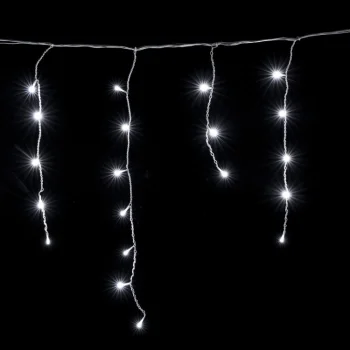 Āra Ziemassvētku LED lāsteku virtene 19m 500 LED, auksti balta