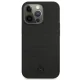 Mercedes Leather Meshed Metal Logo vāciņš iPhone 13 / 13 Pro - Black