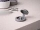 Hinged Furniture Screw Covers Light Grey, 100 pcs