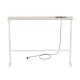 Konsoles galdiņš ar uzlādes ligzdām Maclean MC-140 W, 62–83 cm, balts ar rustisku virsmu