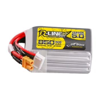 Tattu R-Line Version 5.0 akumulators 850 mAh 14.8V 4S1P 150C XT30