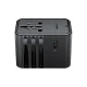 Дорожный адаптер Acefast Z8 GaN 45W с розеткой AC 2500W, 3x USB-C, 2x USB-A, черный