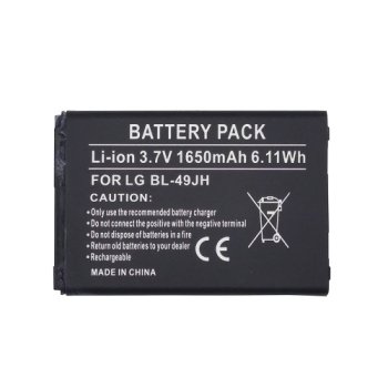 Extra Digital Battery for LG BL-49JH (1650mAh)