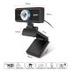 HXSJ S90 HD Webcam 720P Laptop PC Camera with Microphone, Black | Portatīvā Datora Laptopa Web Kamera Full HD ar...