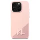 Karl Lagerfeld Silicone Shadow Metal Initial MagSafe Phone Case Cover iPhone 16 Pro Max - Pink