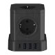 Strāvas sadalītājs Newell GaN Power Cube 9in1, 4000 W, 1.5 m, melns
