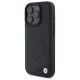 Чехол BMW для iPhone 16 Pro Max Sign Leather Crossing Lines Pattern, черный