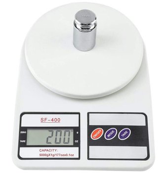 Digital Kitchen Scale 5kg Electronic Food Scale, White