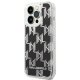 Чехол Karl Lagerfeld Liquid Glitter Monogram для iPhone 14 Pro, черный