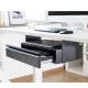 Maclean MC-875 ergonomiska atvilktne zem galda, melna