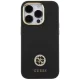 Guess Silicone Logo Strass 4G vāciņš Apple iPhone 15 Pro, Melns