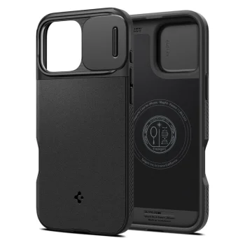 Spigen iPhone 16 Pro Max Case Optik Armor MagSafe, Black