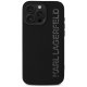 Karl Lagerfeld HC 3D Rubber Elongated Glitter vāciņš iPhone 16 Pro Max tālrunim – melns | Phone Case Cover