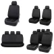 Automašīnas sēdekļu pārvalku komplekts, Melns | A set of Universal Eco Leather Car Seat Covers
