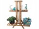 Trīslīmeņu koka puķu podu plaukts, statīvs, augu un mājas dekora stends, 98cm | Wooden Flower Shelf Stand