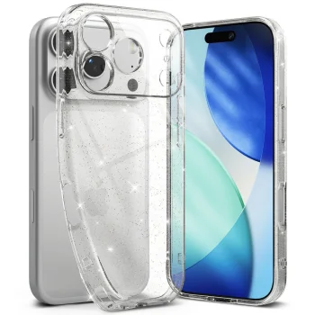 Чехол Ringke Air для iPhone 17 Pro Max — прозрачный с блёстками