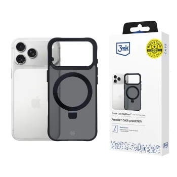 3mk Smoke Case Mag&Stand vāciņš iPhone 17 Pro Max, Melns